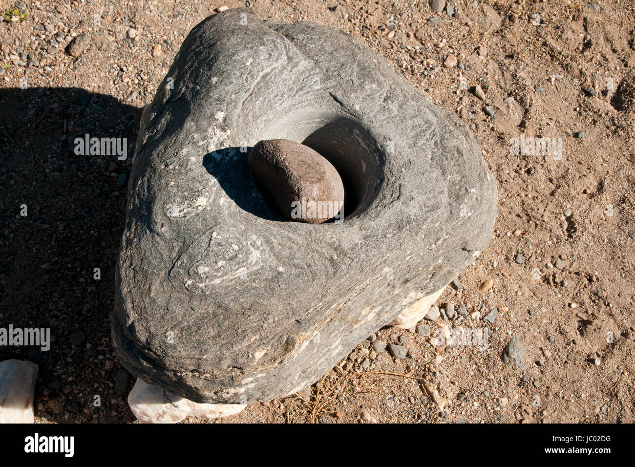 Ancient Mortar & Pestle Stock Photo Alamy