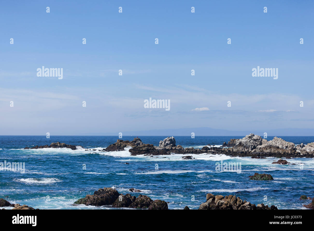 Rocky coast of Central California - USA Stock Photo