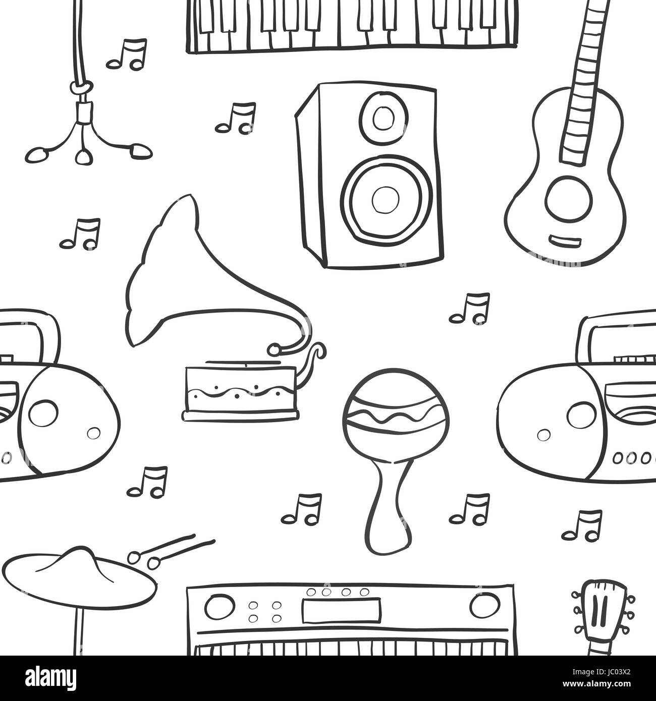 Music element various doodle style vector art Stock Vector Image & Art ...