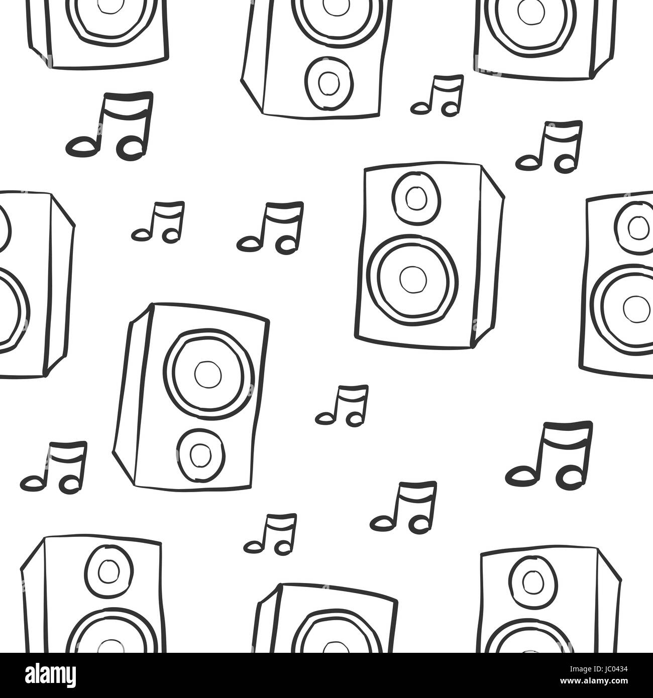 Music Pattern Drawing Pattern musical instrument hand draw vector art Stock Vector Image ...