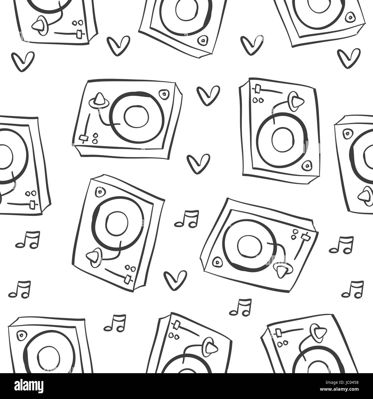 Musical instrument pattern style collection vector art Stock Vector ...