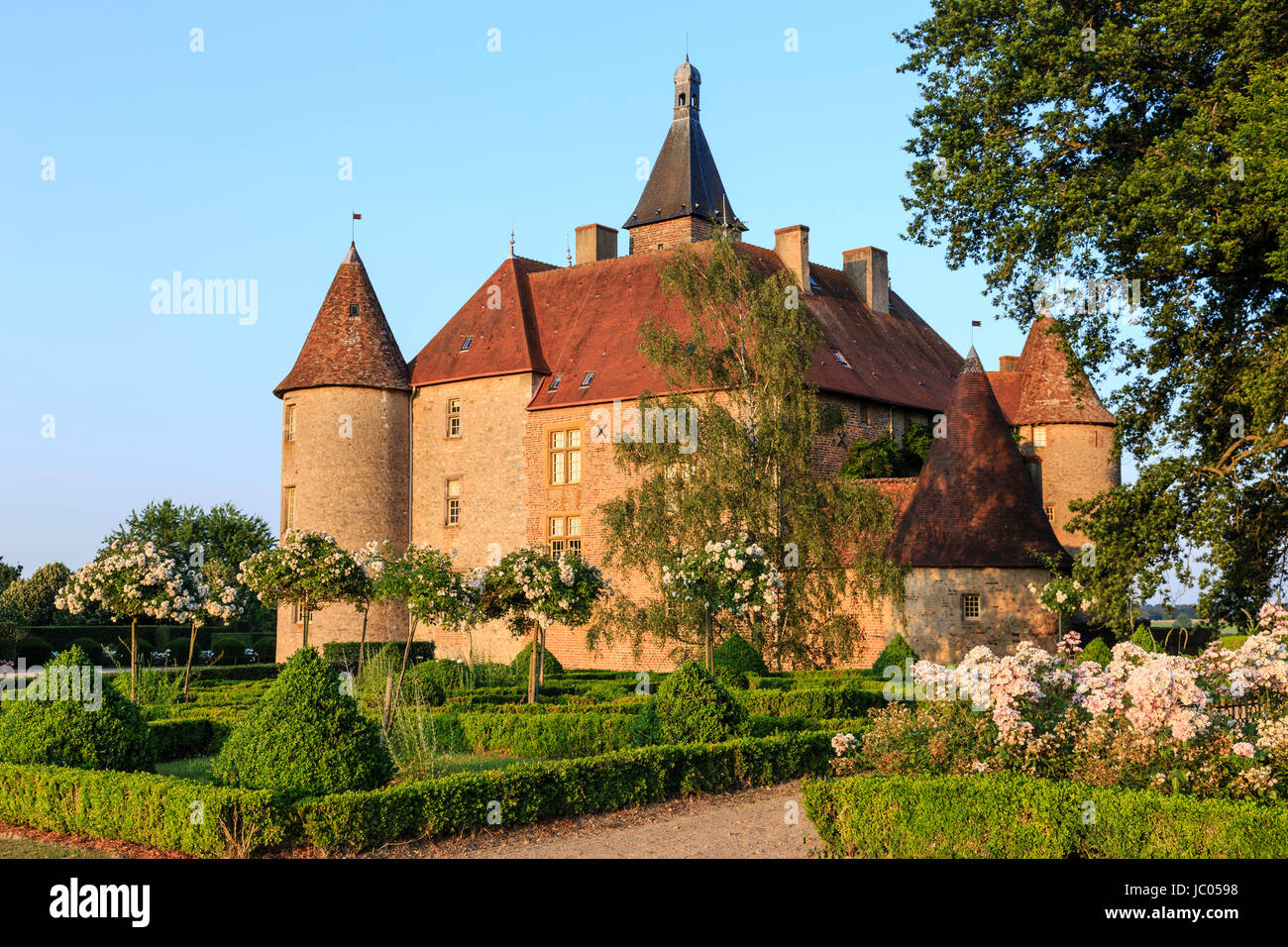 France, Allier (03), Saint-Pourçain-sur-Besbre, château de Beauvoir // France, Allier, Saint Pourcain sur Besbre, Beauvoir castle Stock Photo