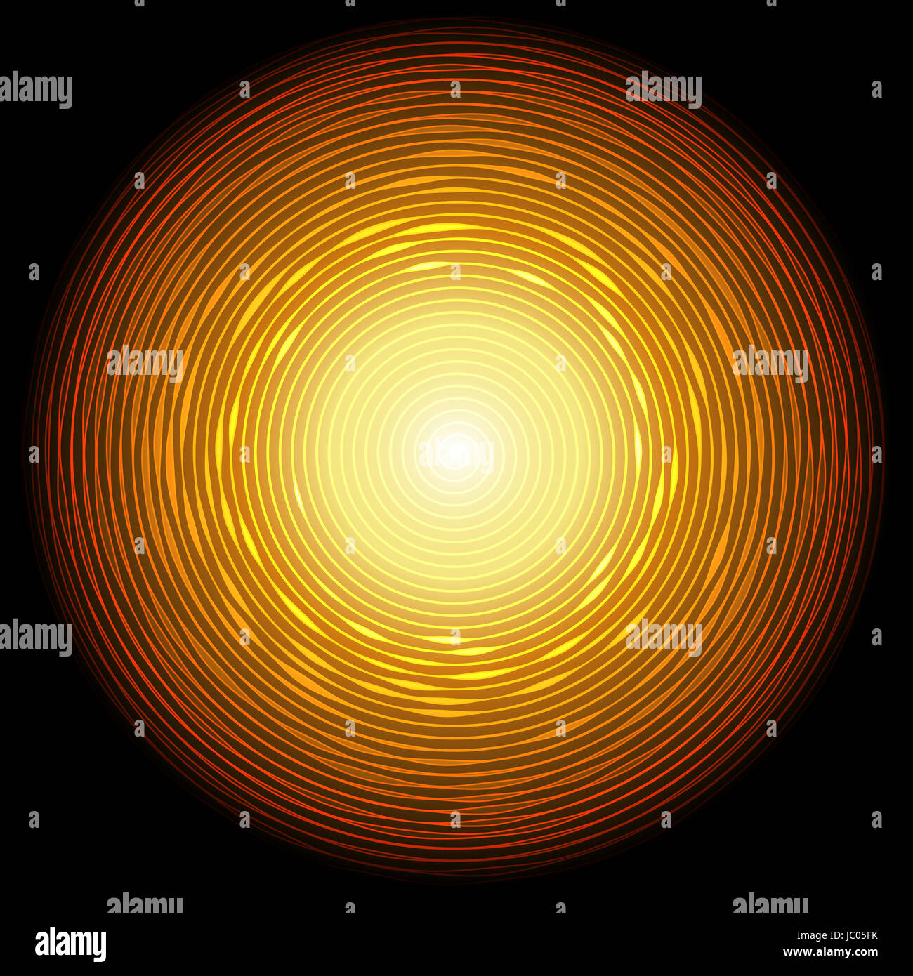 Abstract golden circle with glow light effect. Vector illustration ...