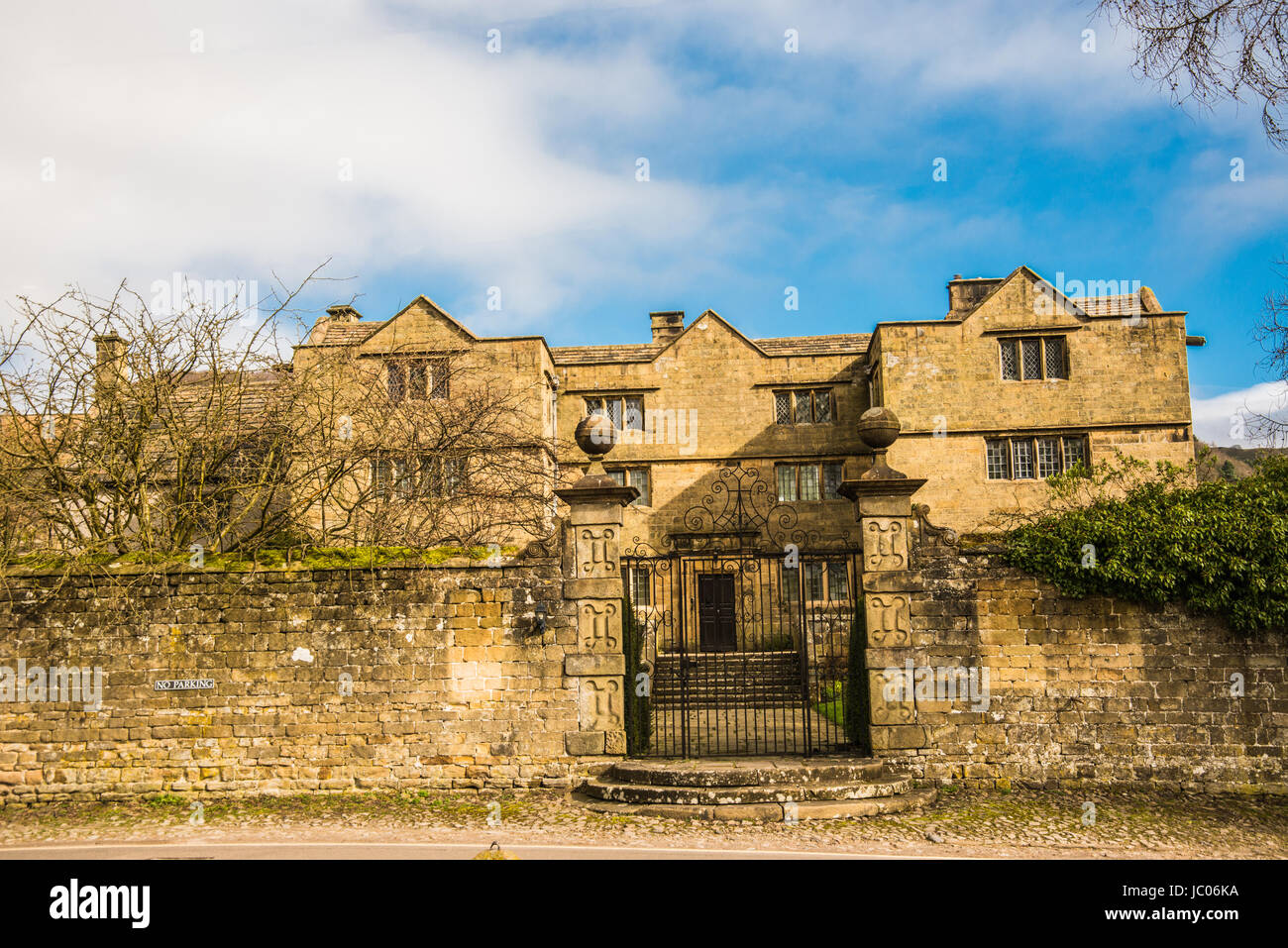 old manor house Eyam Ray Boswell Stock Photo