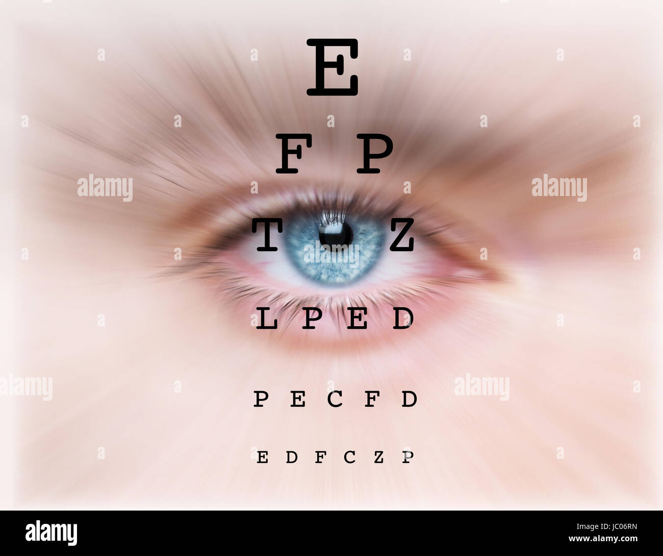 eye test chart Stock Photo