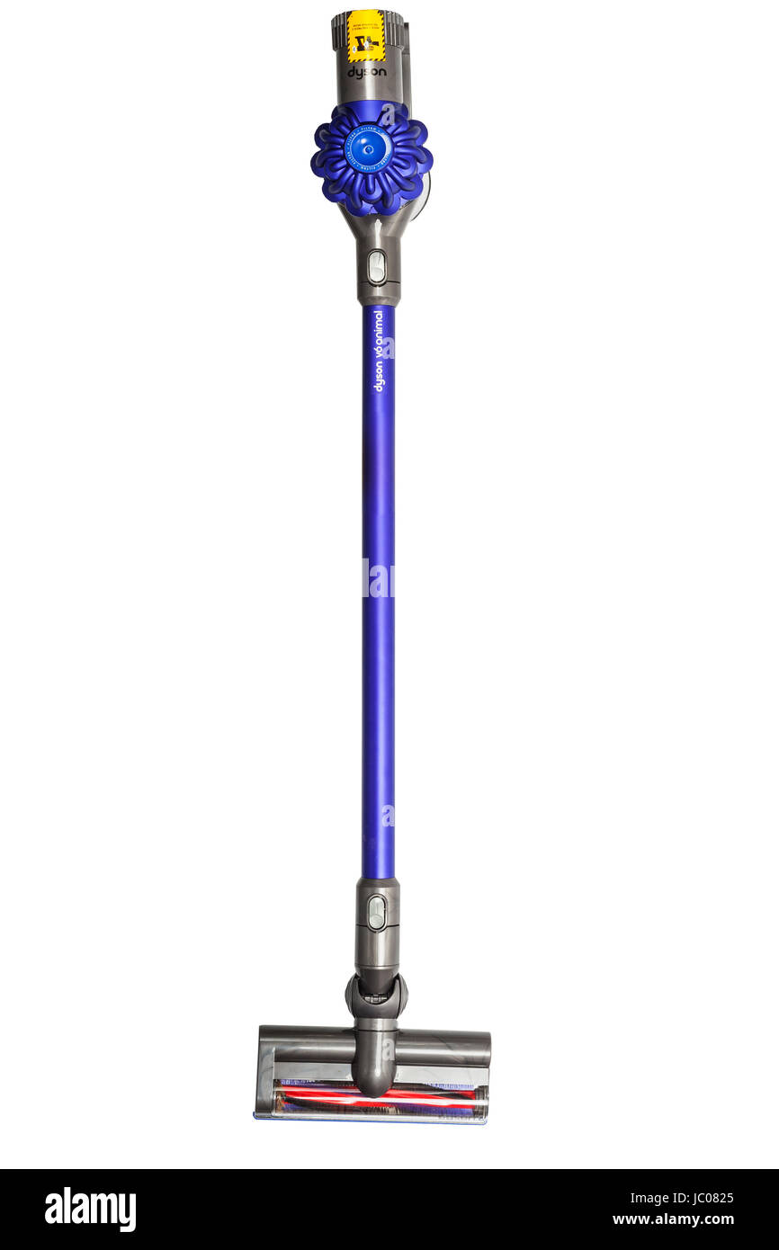 The Dyson V6 Animal cordless upright wand vacuum cleaner hoover on a