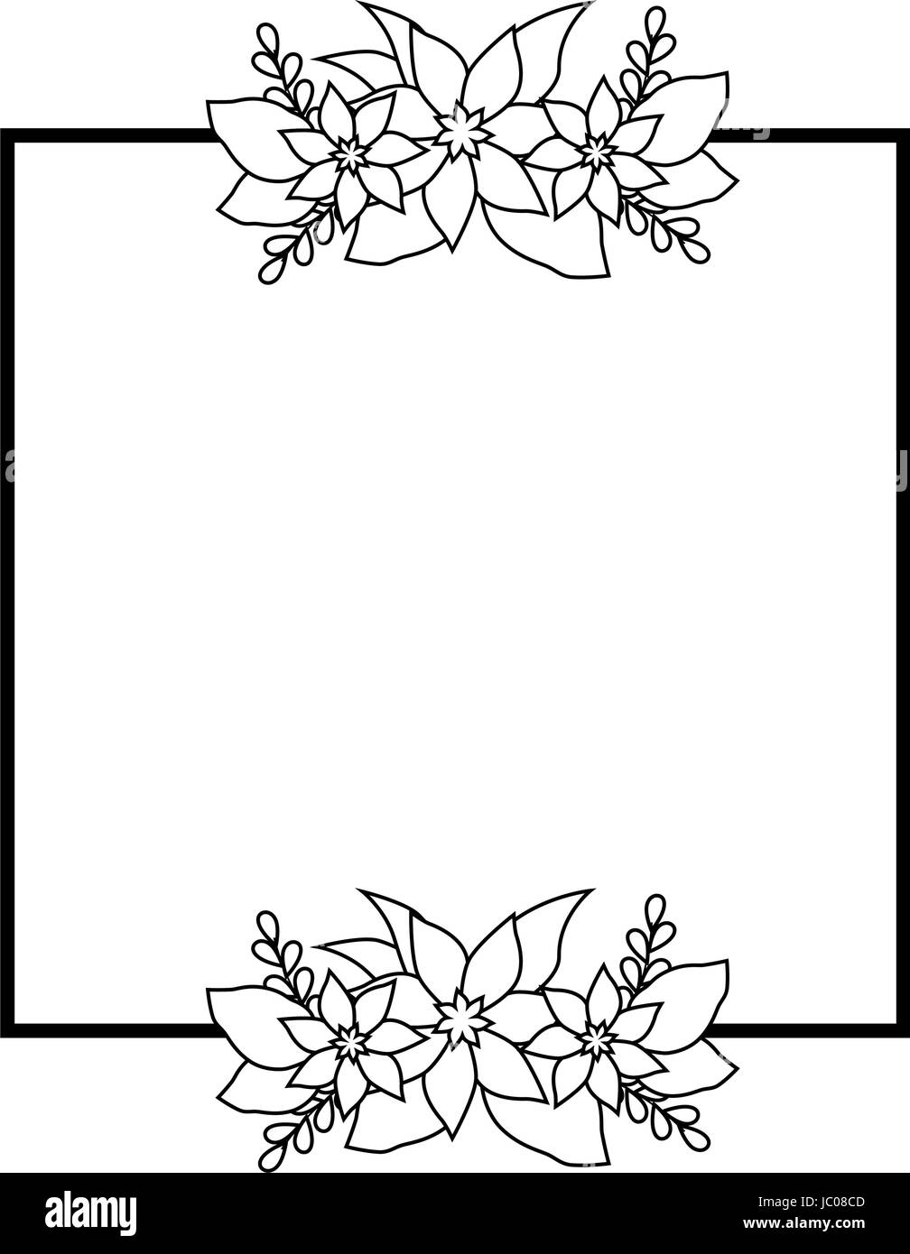 Frame with flowers Stock Vector Image & Art - Alamy
