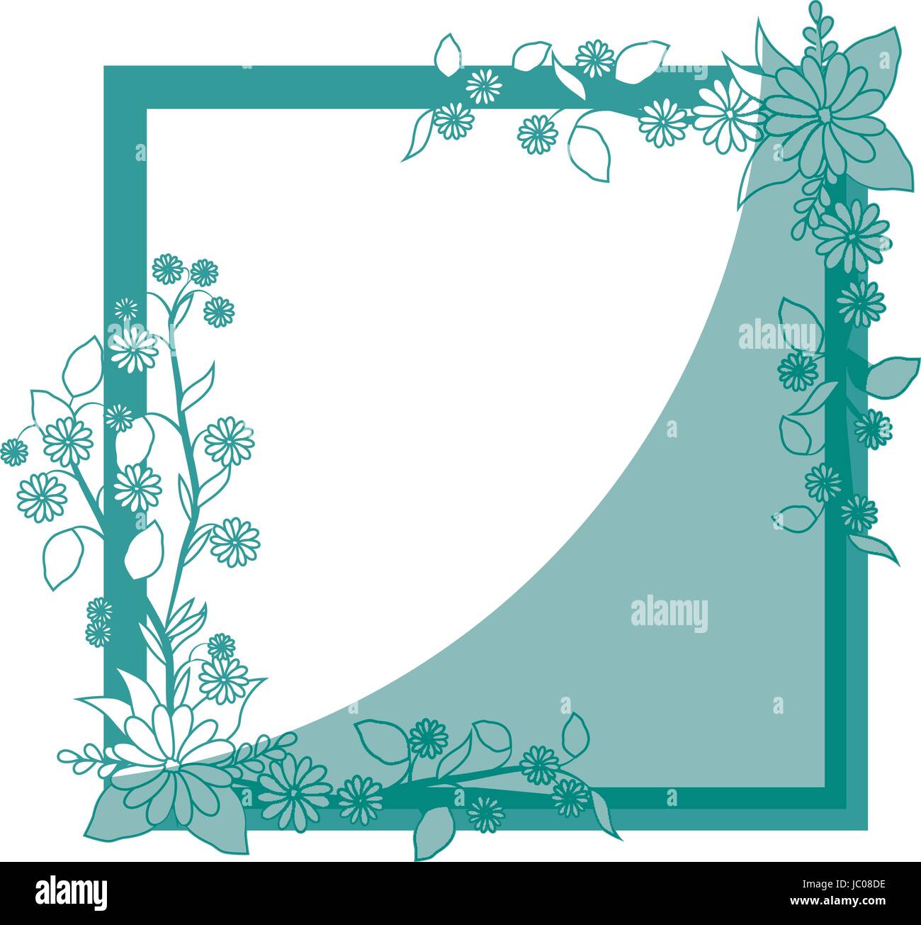 Frame with flowers Stock Vector Image & Art - Alamy