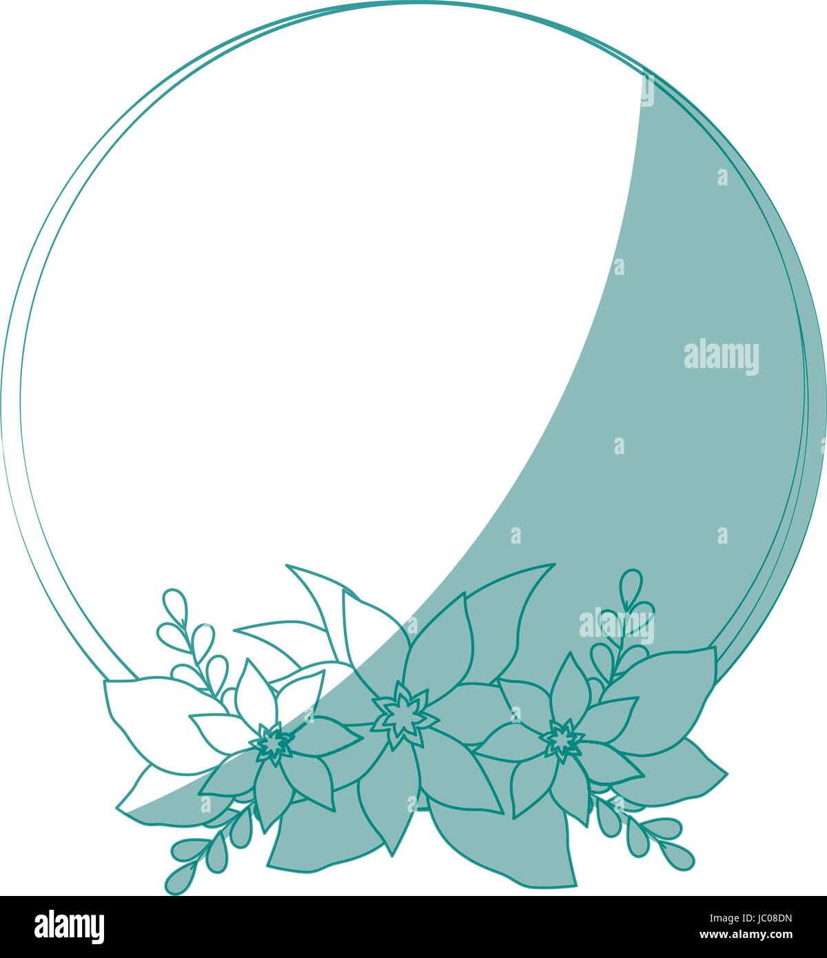 Round frame with flowers Stock Vector Image & Art - Alamy