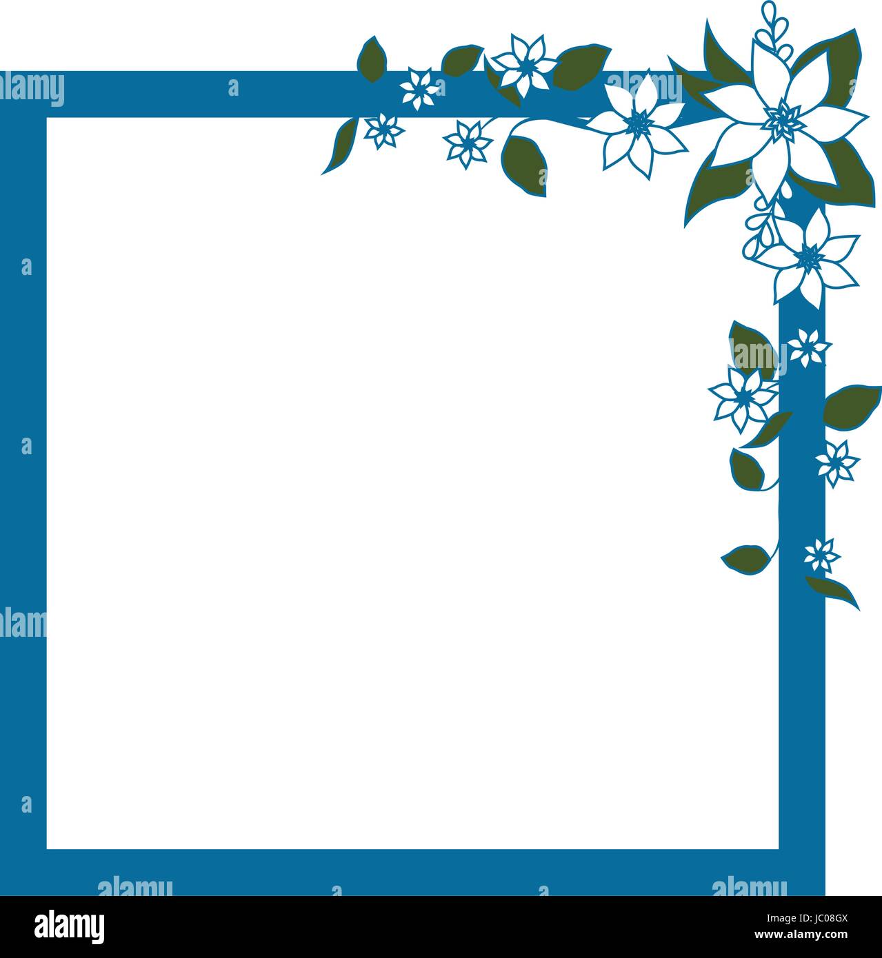 Frame with flowers Stock Vector Image & Art - Alamy
