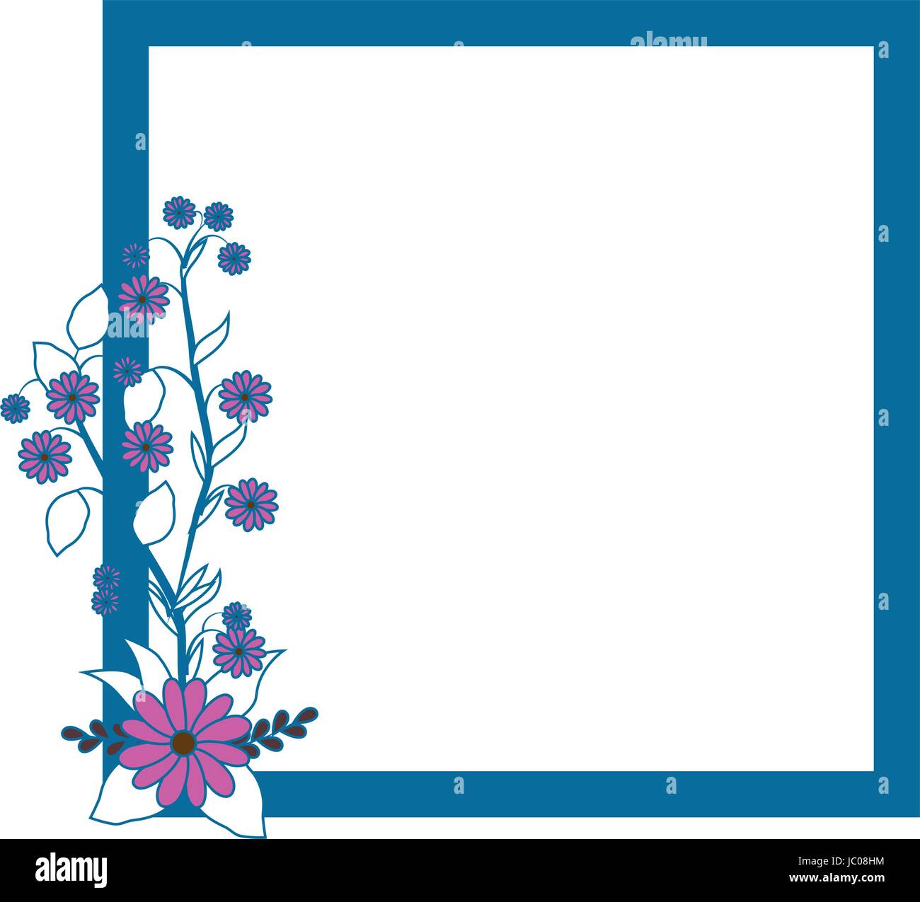Frame with flowers Stock Vector Image & Art - Alamy