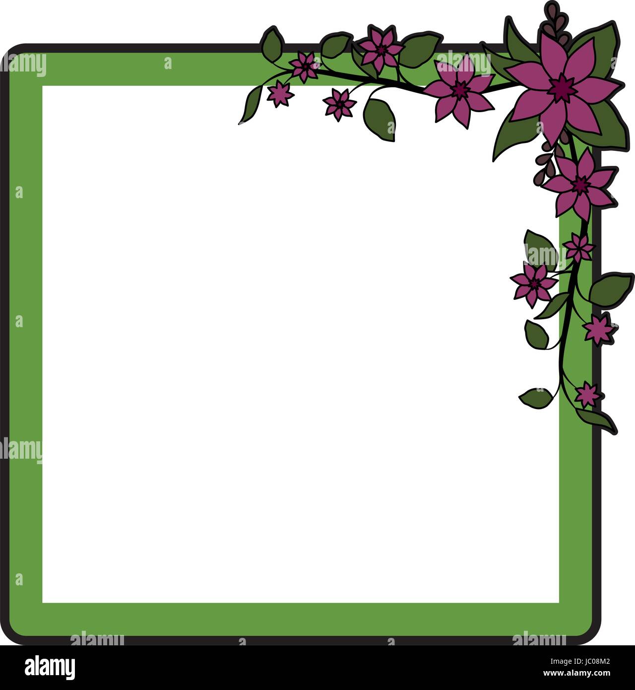 Frame with flowers Stock Vector Image & Art - Alamy