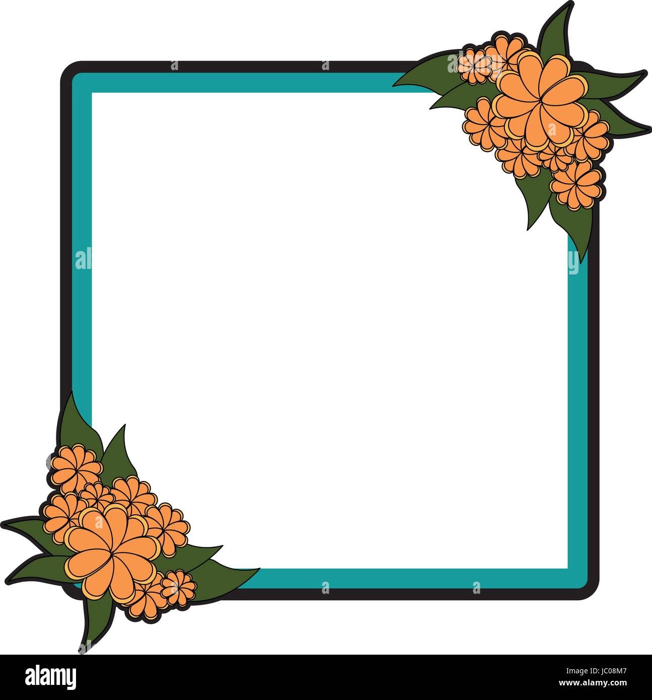 Frame with flowers Stock Vector Image & Art - Alamy