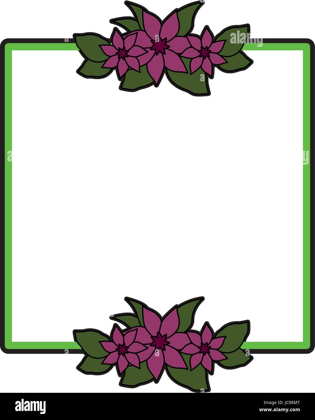 Frame with flowers Stock Vector Image & Art - Alamy