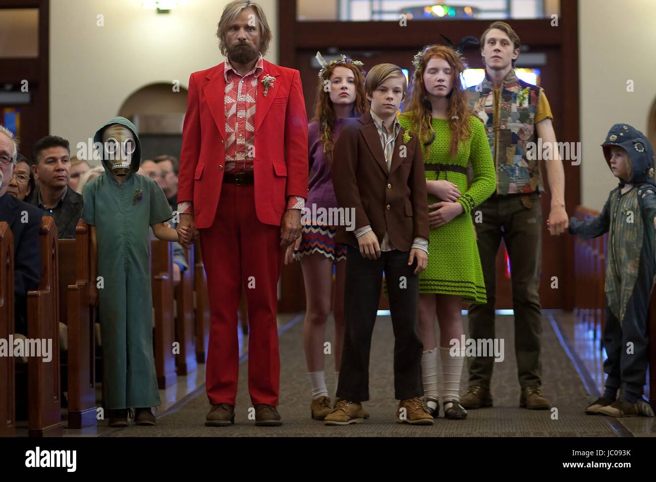 Captain Fantastic  Year : 2016 USA  Director : Matt Ross  Charlie Shotwell, Viggo Mortensen, Samantha Isler, Annalise Basso, Nicholas Hamilton, George MacKay, Shree Crooks Photo: Regan MacStravic.  It is forbidden to reproduce the photograph out of context of the promotion of the film. It must be credited to the Film Company and/or the photographer assigned by or authorized by/allowed on the set by the Film Company. Restricted to Editorial Use. Photo12 does not grant publicity rights of the persons represented. Stock Photo