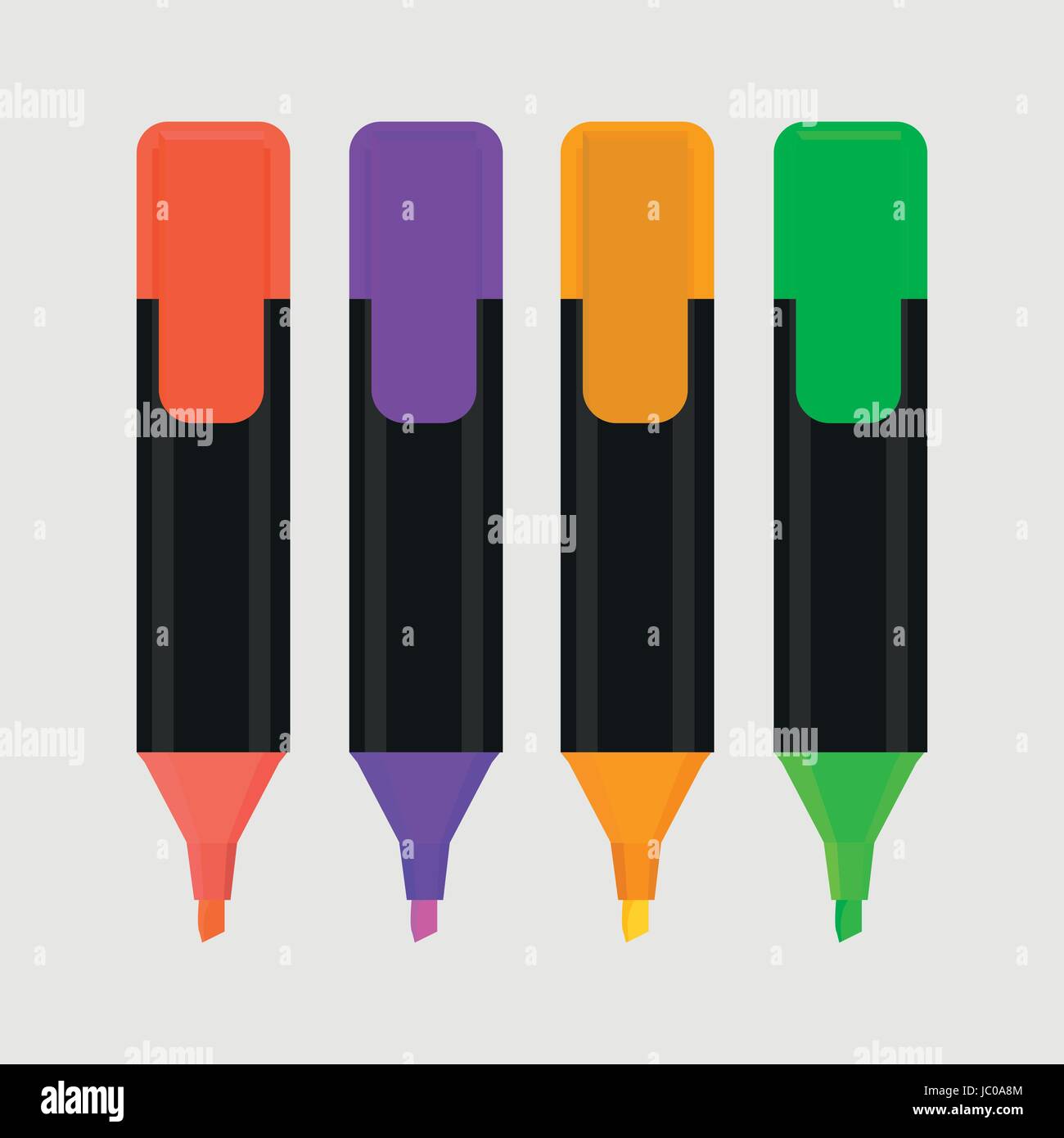 highlighter pen isolated icon with white background, vector illustration Stock Vector Image