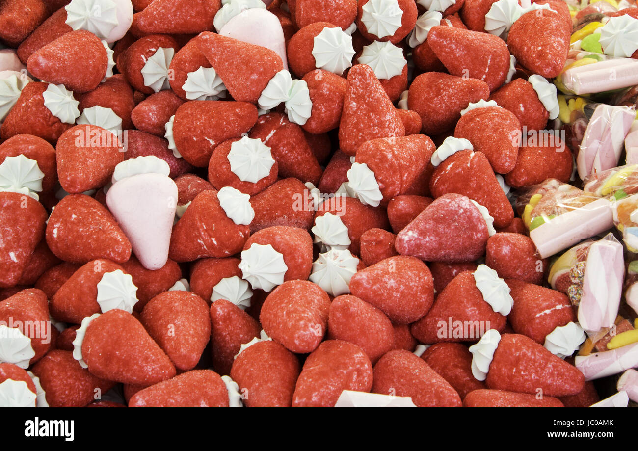 Licorice jelly beans Store sugar, unhealthy food and sweets Stock Photo