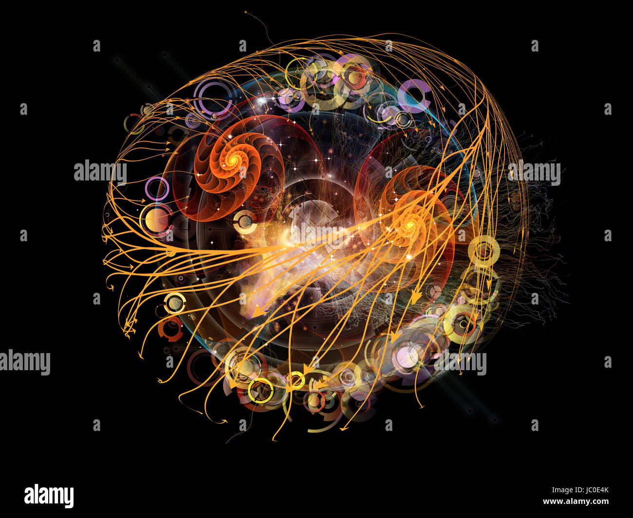 Conceptual Particle series. Design composed of fractal and conceptual ...