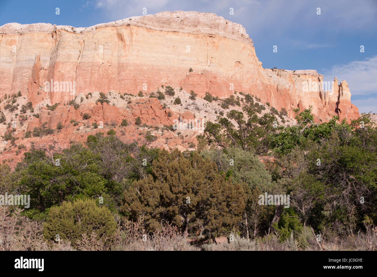 Kitchen Mesa in afternoon light, Carson National Forest, Rio Arriba County, New Mexico, USA Stock Photo