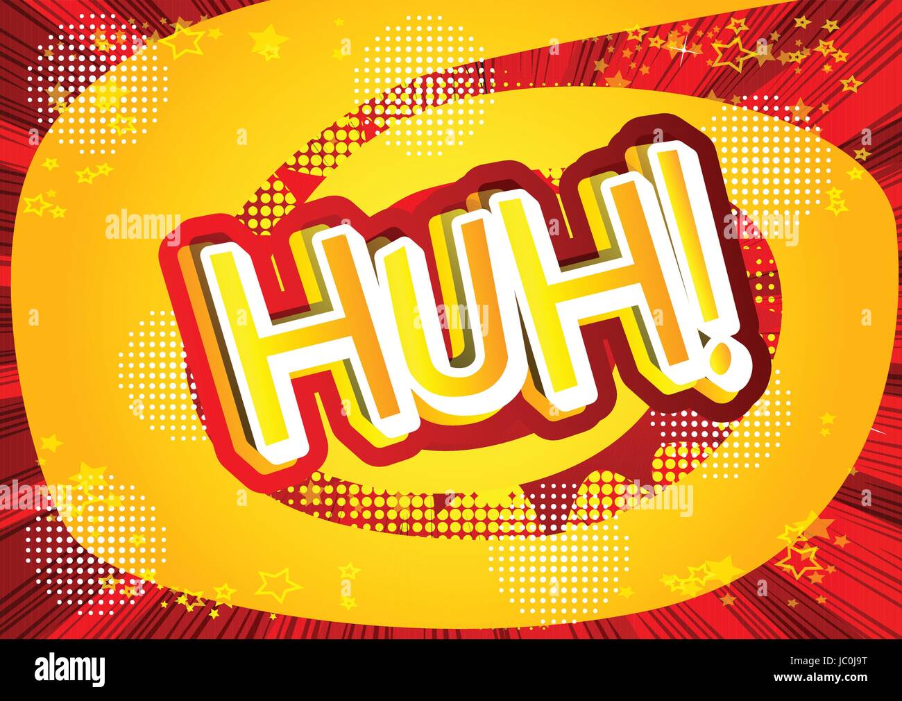 Huh! - Vector illustrated comic book style expression Stock Vector ...