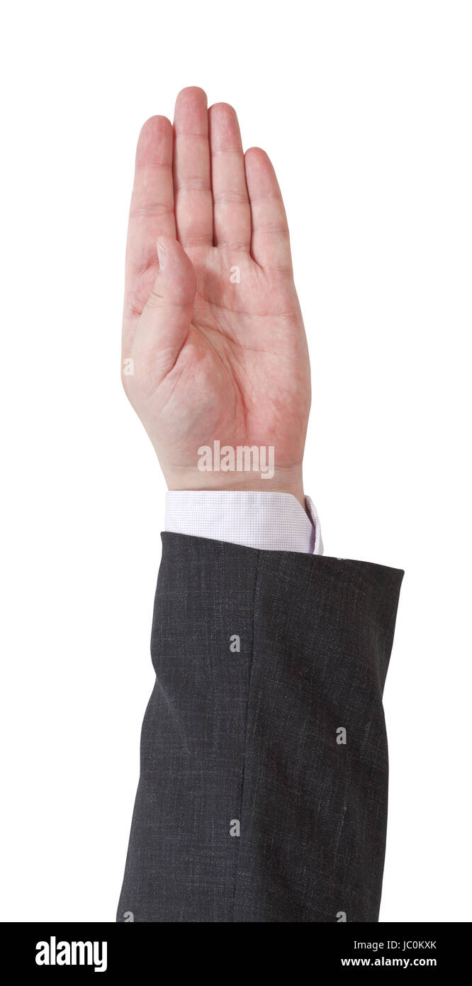 Four finger salute hi-res stock photography and images - Alamy
