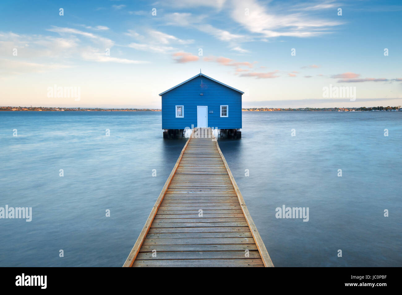 Famous Crawley Edge Boatshed in Perth's Matilda Bay. Stock Photo