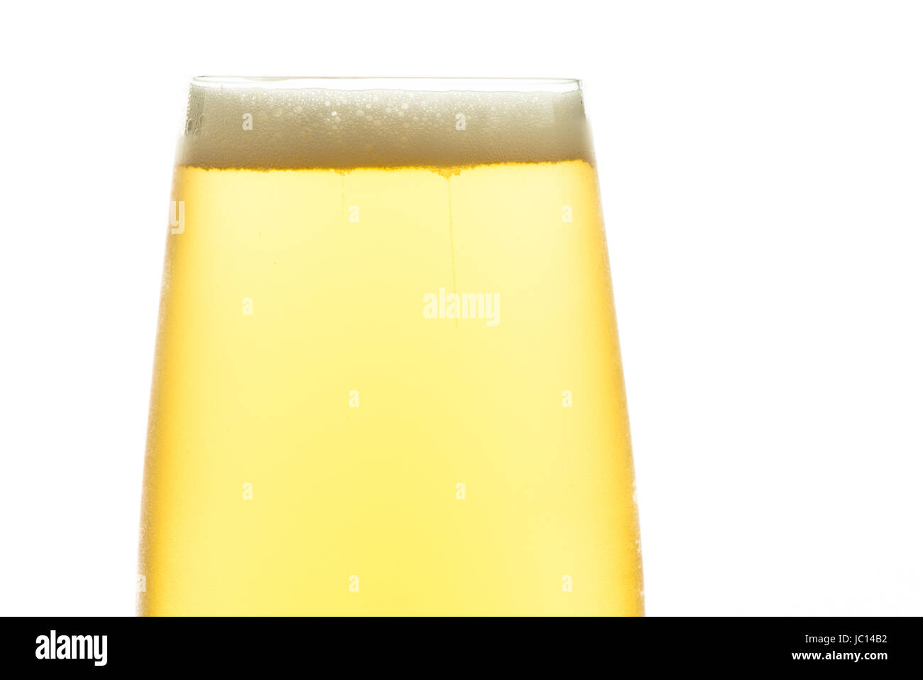 Nahaufnahme goldenes Bier im Glas Stock Photo