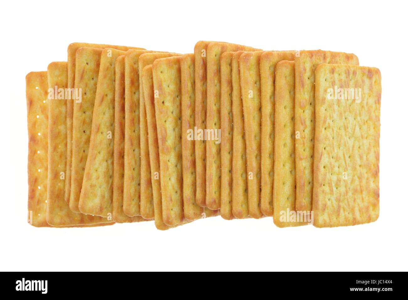 A copse up shot of savoury crackers Stock Photo