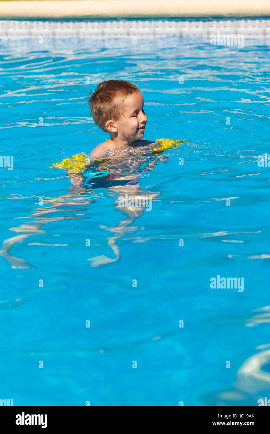 man in floaties