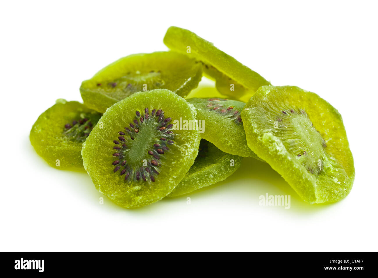candied kiwi fruit on white background Stock Photo Alamy
