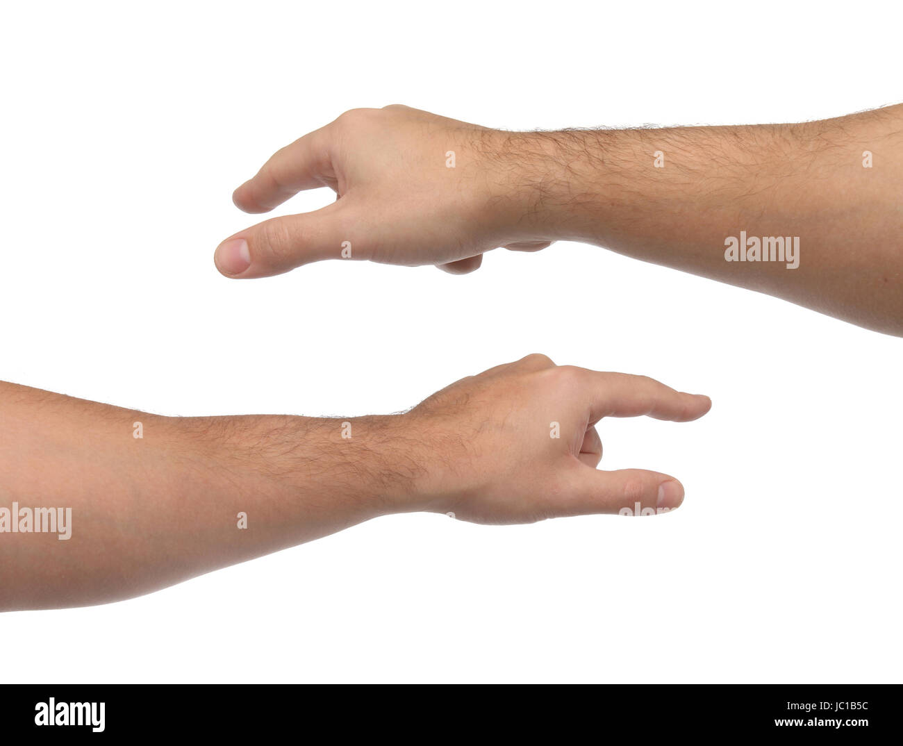 Pointed Object Touch Hand signs. Pointing or touching something. Isolated Stock Photo - Alamy