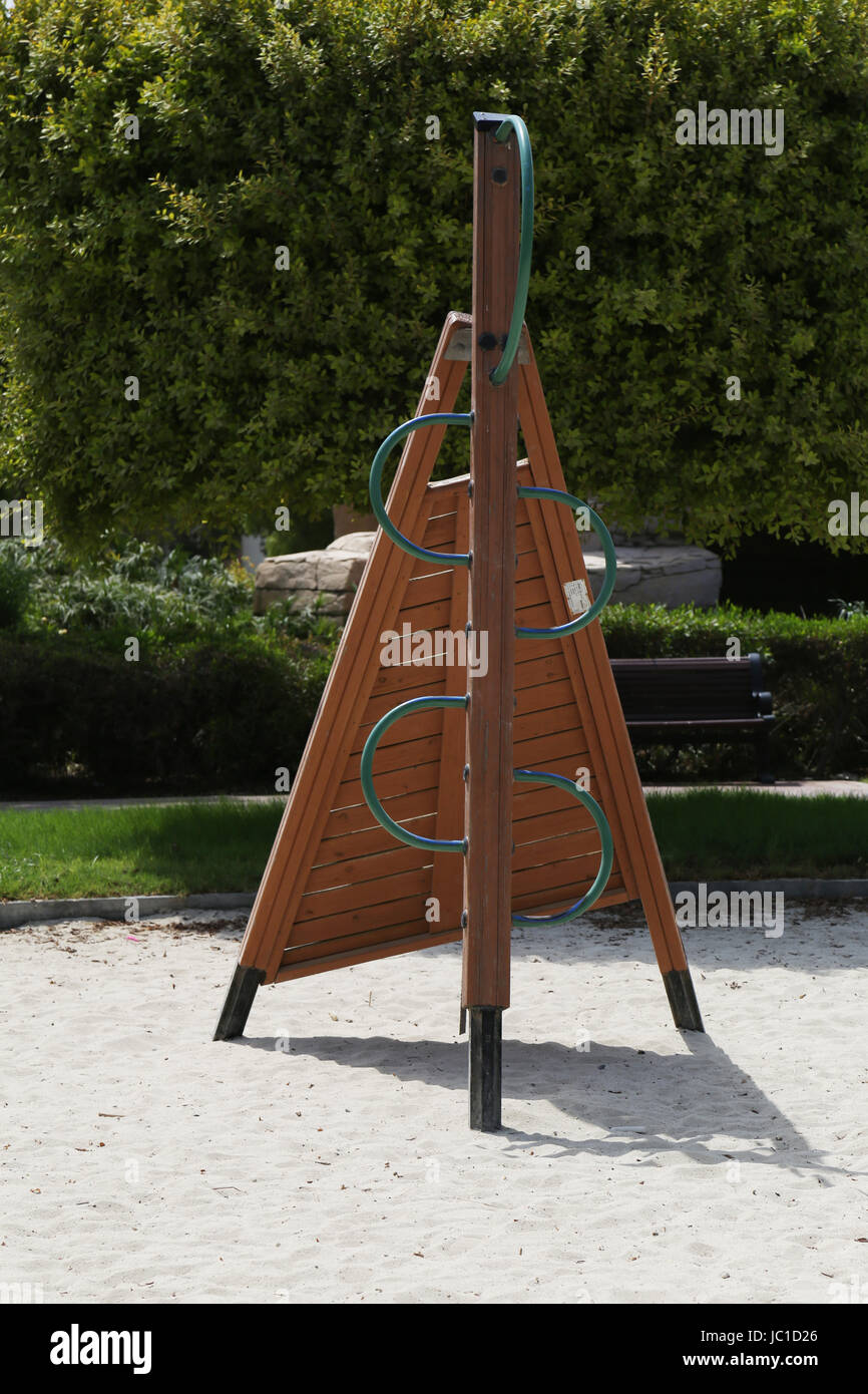 Children's Play Equipment Adventure Park at Abu Dhabi Stock Photo Alamy