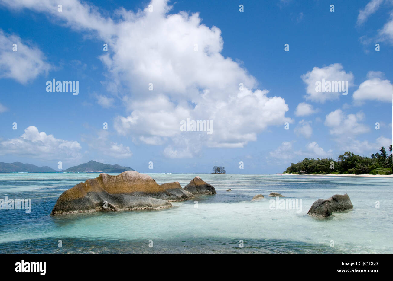 source d'argent beach Stock Photo