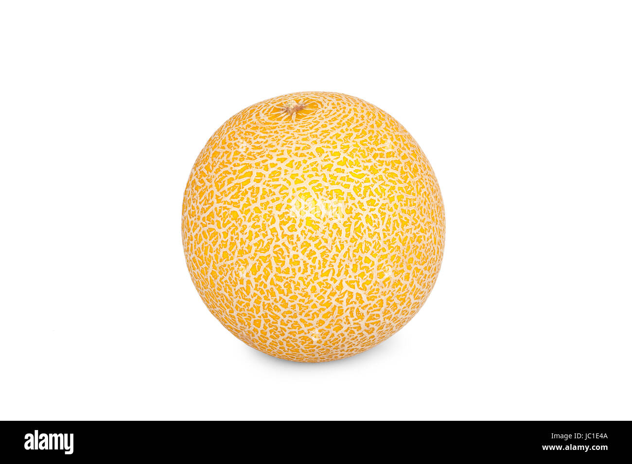 Eine Galiamelone isoliert vor weißem Hintergrund Stock Photo