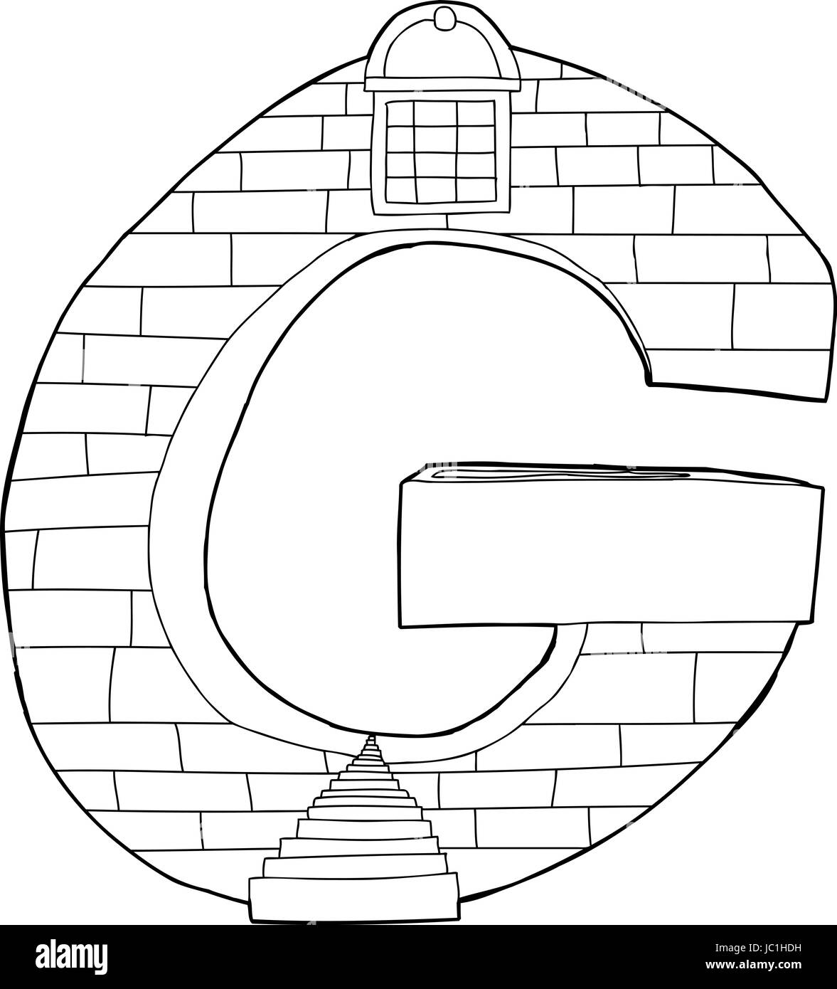 words with g clip art black and white