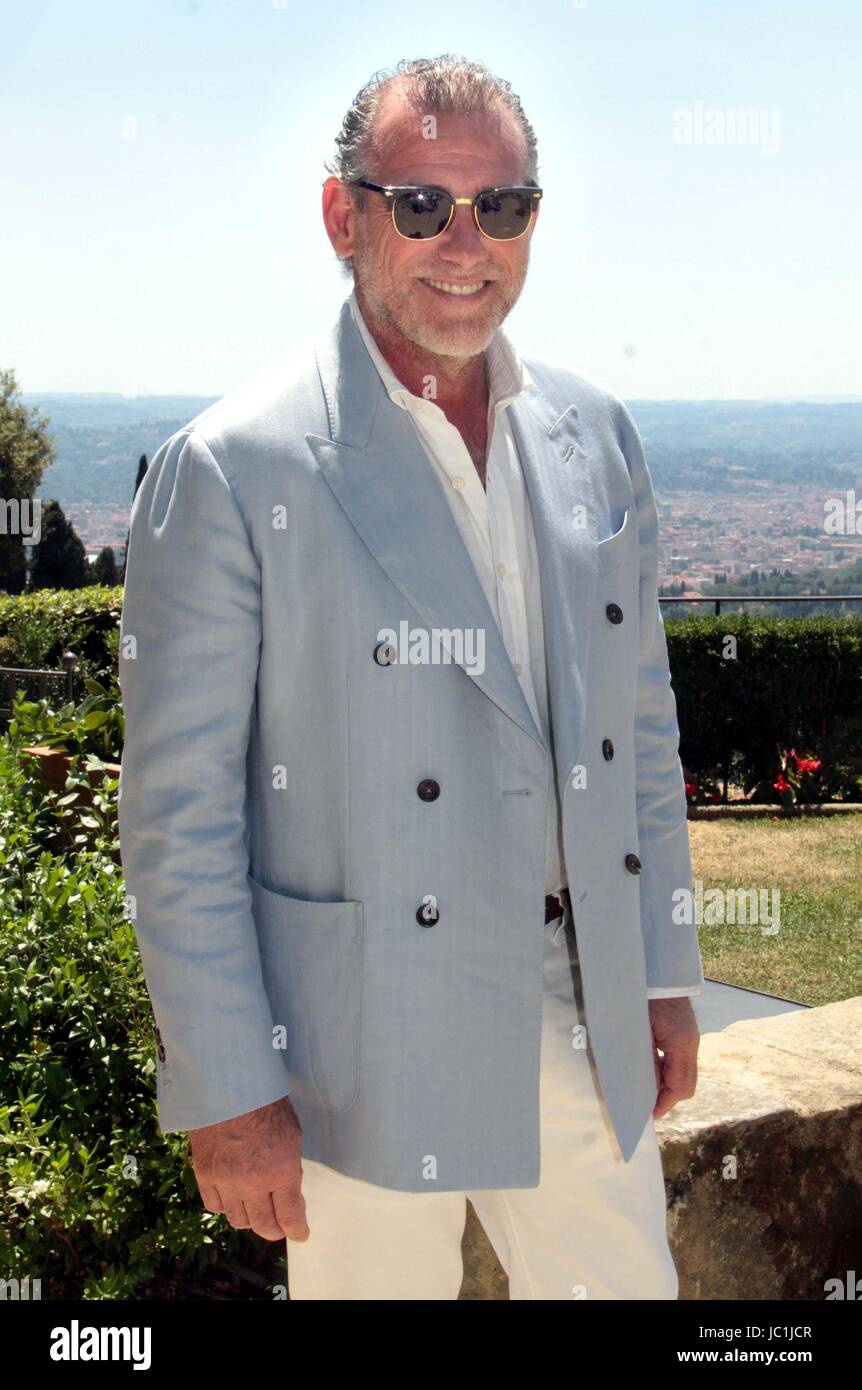 . Andrea Panconesi, patron of Luisa via Roma.com, Lapo Elkann and Alessandro Squarzi. At Villa San Michele In the picture, Alessandro Squarzi ..-. Stock Photo