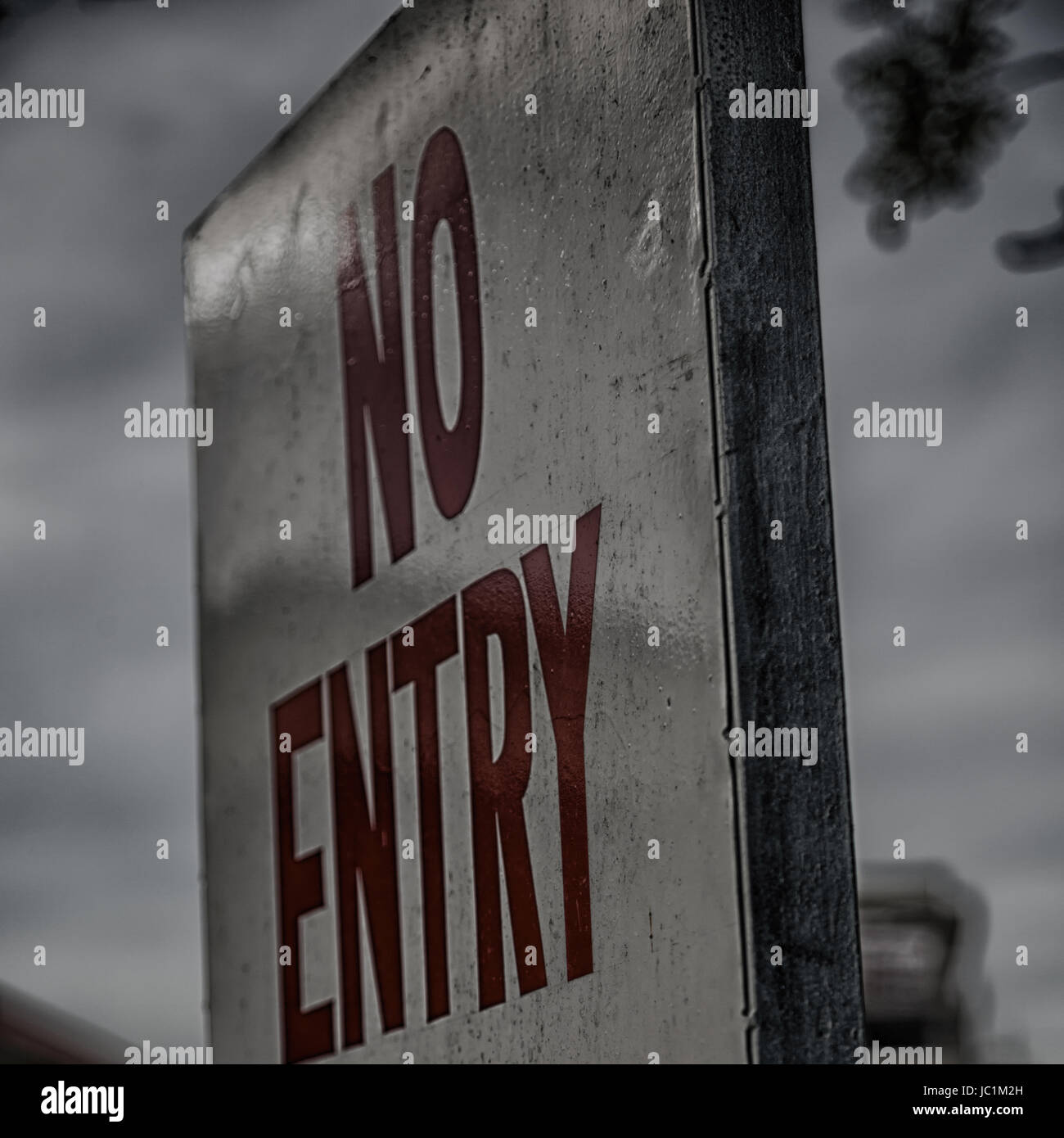 in philippines old dirty label of no entry signal concept Stock Photo ...