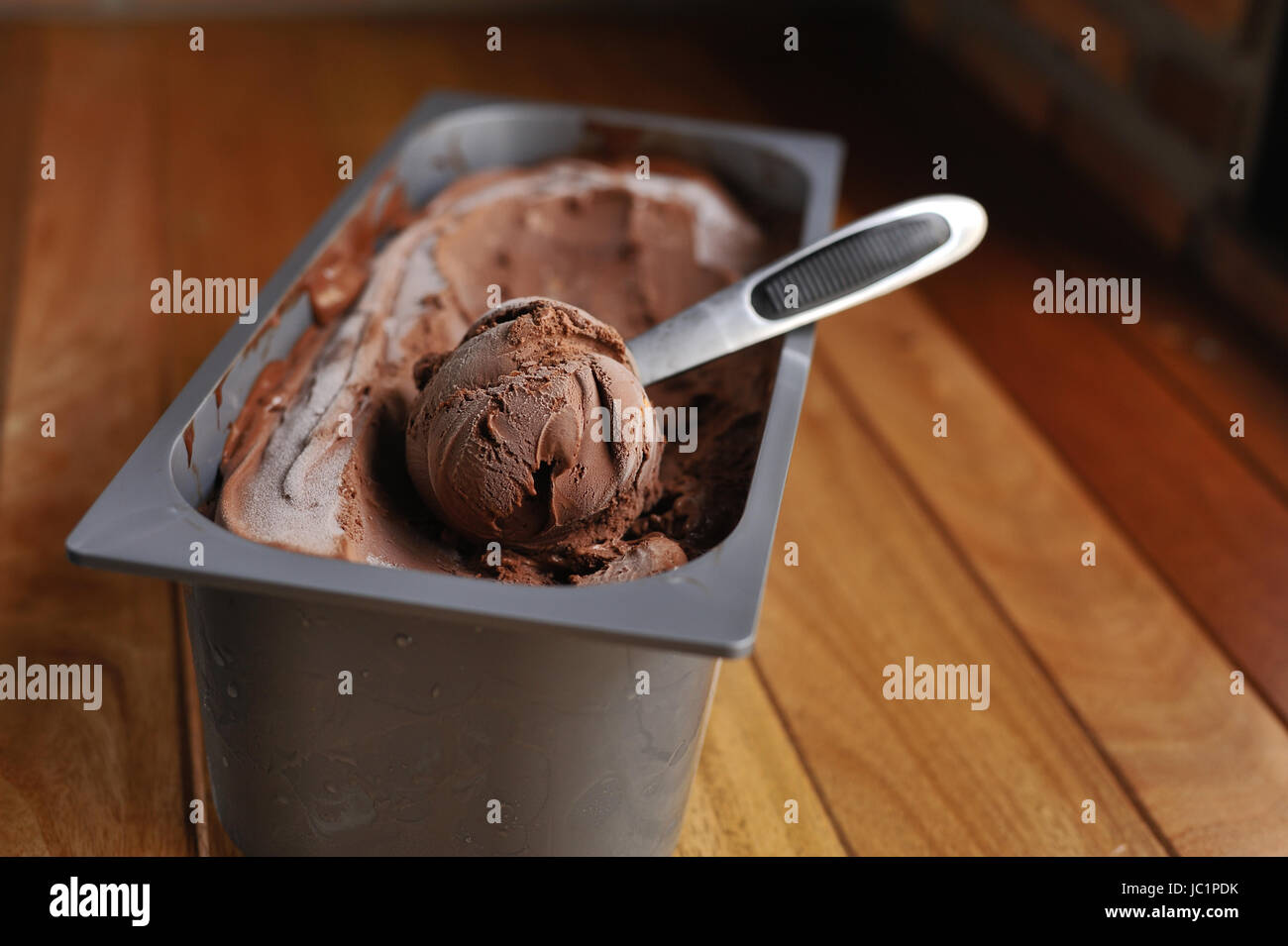 Homemade Chocolate ice cream scoop Stock Photo Alamy