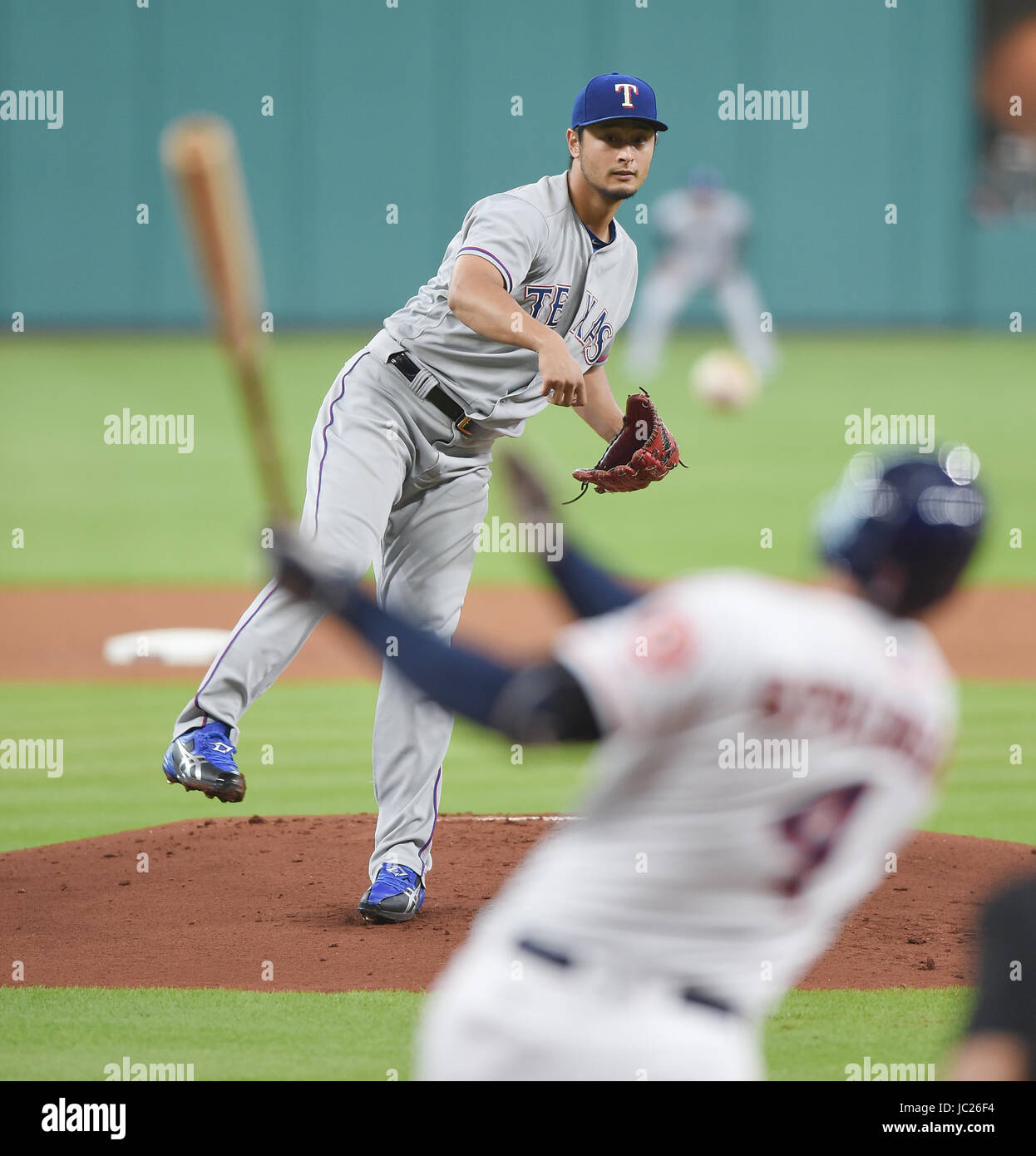 Houston, Texas, USA. 12th June, 2017. Yu Darvish (Rangers) MLB ...