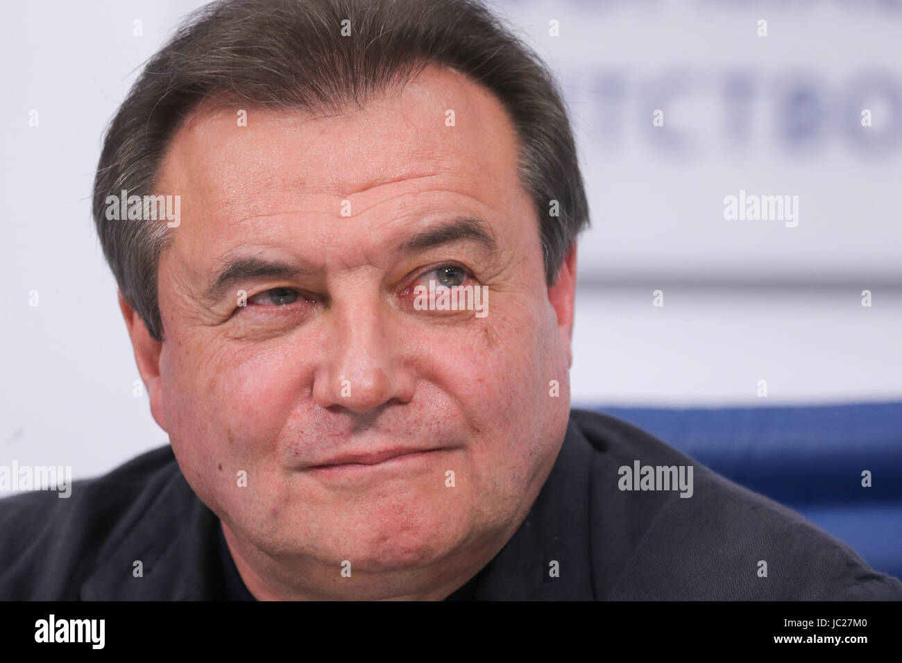 Moscow, Russia. 13th June, 2017. Film director Alexei Uchitel looks on at a press conference on his film Matilda. Credit: Victor Vytolskiy/Alamy Live News Stock Photo