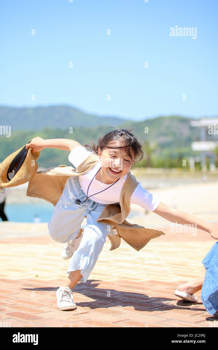 Running Girl Stock Photo