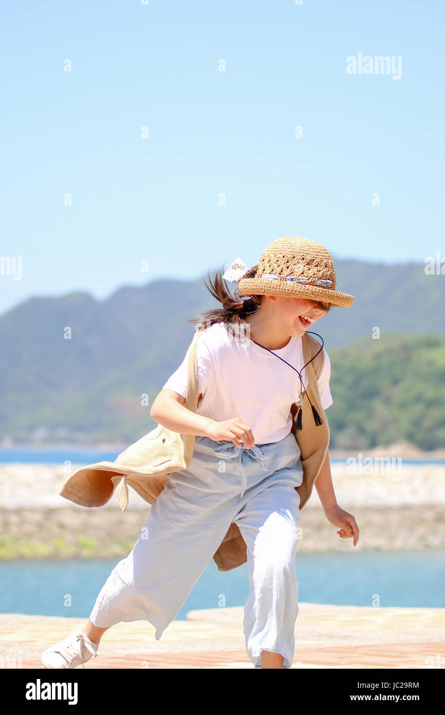 Running Girl Stock Photo