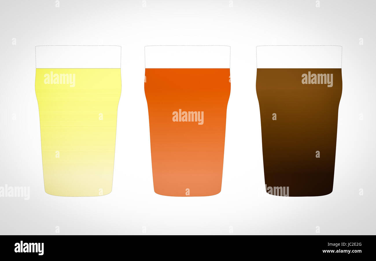 Vintage looking Pint of lager bitter stout beer Stock Photo Alamy