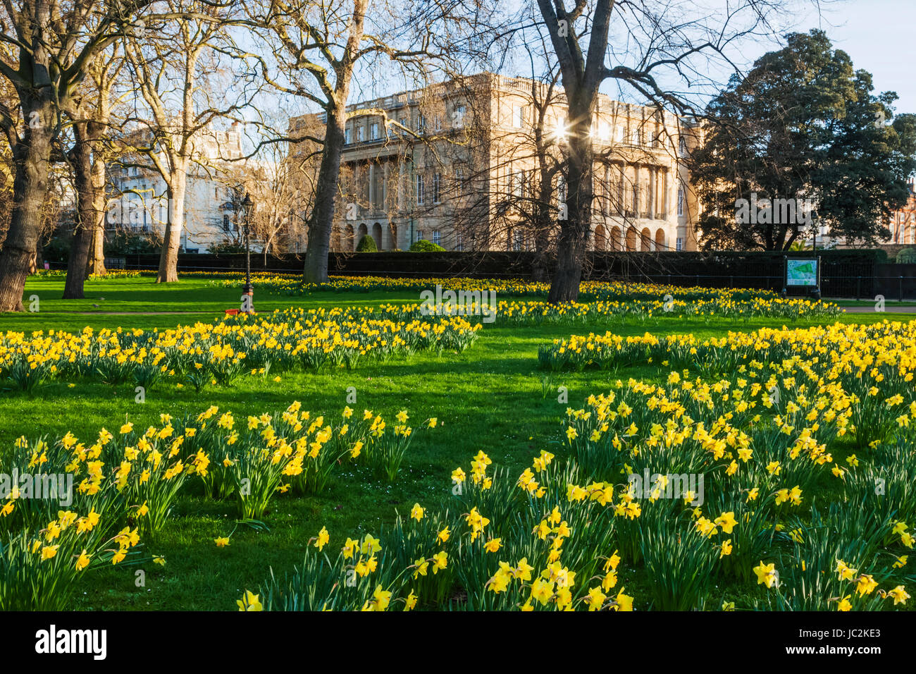 England, London, Green Park and Lancaster House Stock Photo