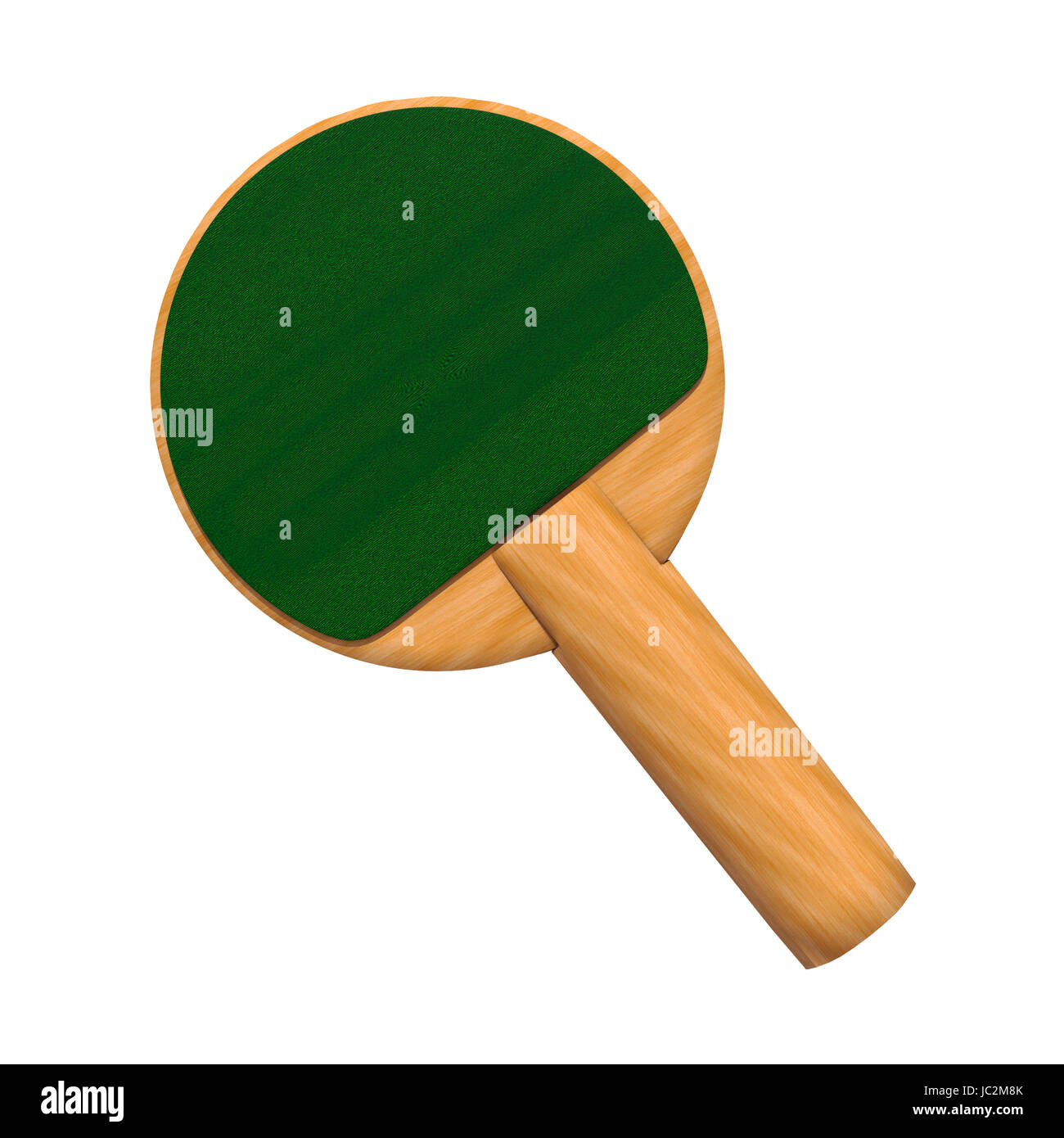 3D Digital Render Of A Green Paddle For A Table Tennis Game Isolated On