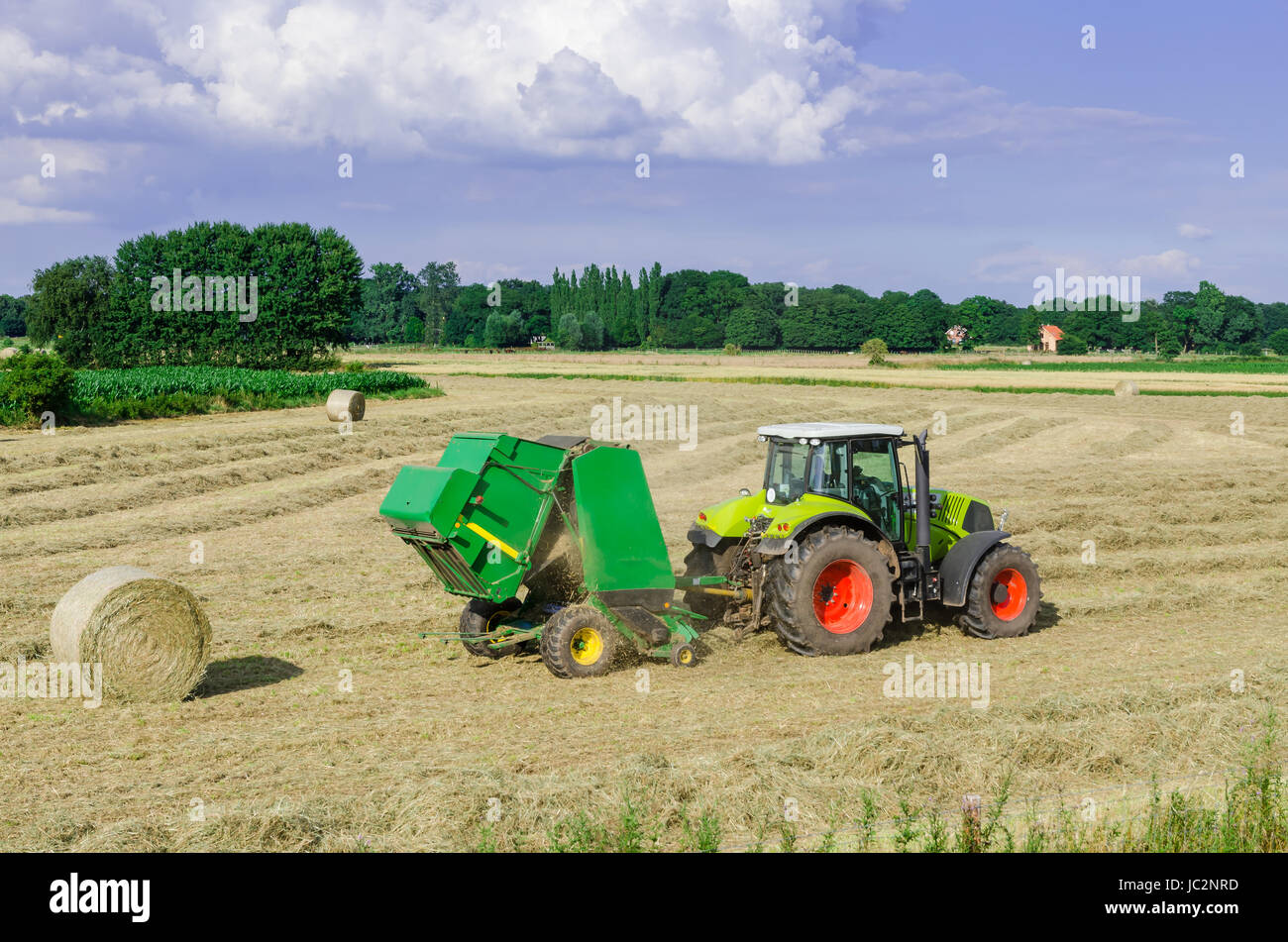 Tractors and harvesting Stock Photo Alamy