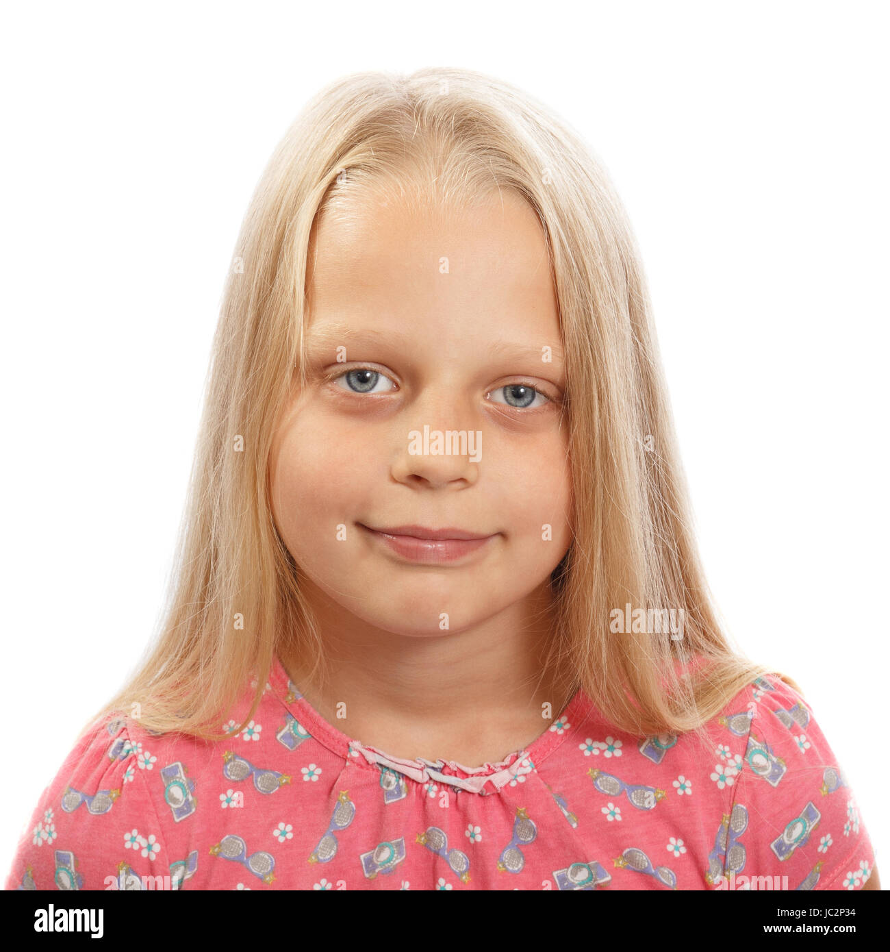A young gorgeous blond girl in pink clothes Stock Photo - Alamy