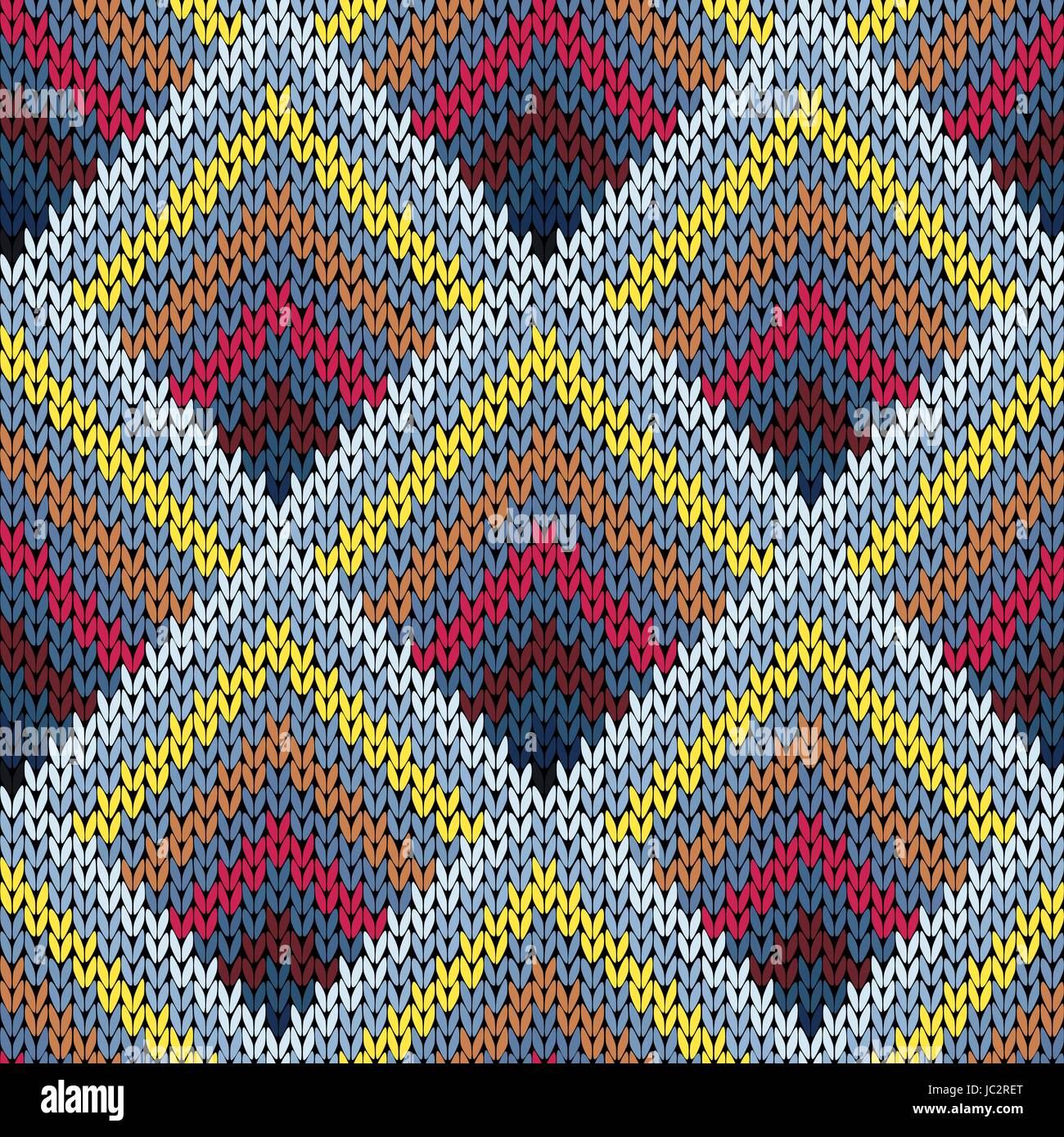 Seamless knitting vector pattern as a fabric texture in various colors ...