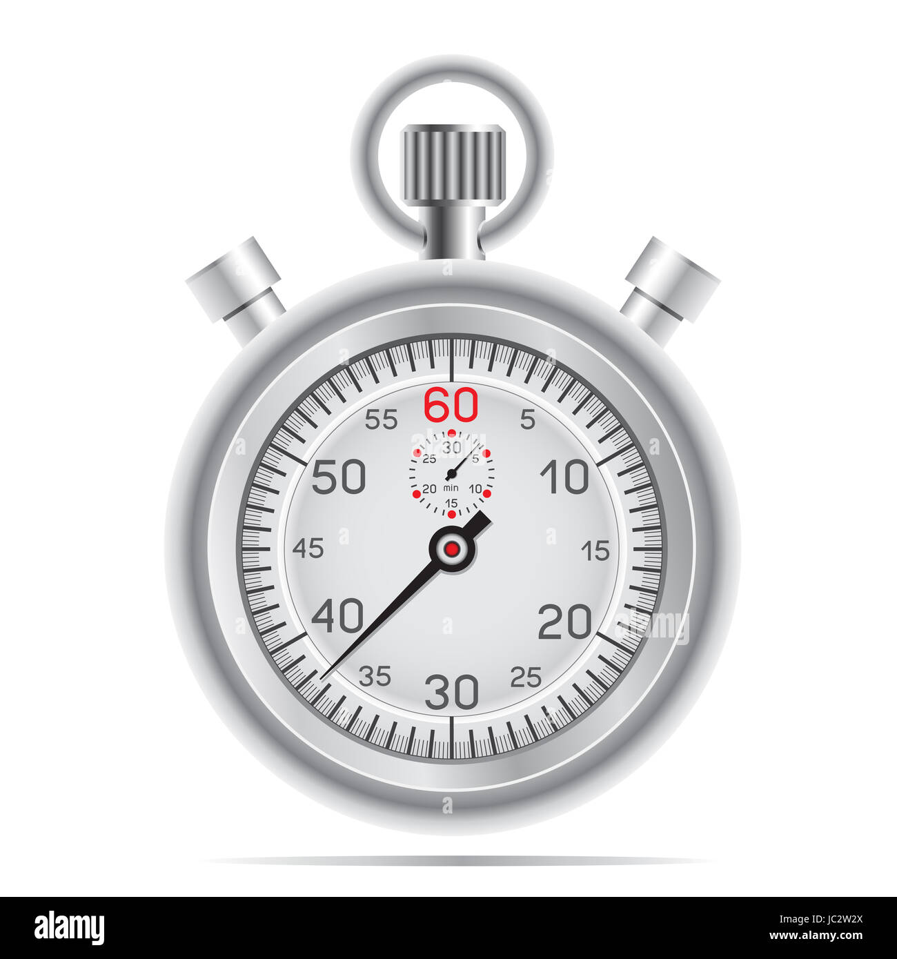 The retro stopwatch on the white background Stock Photo - Alamy