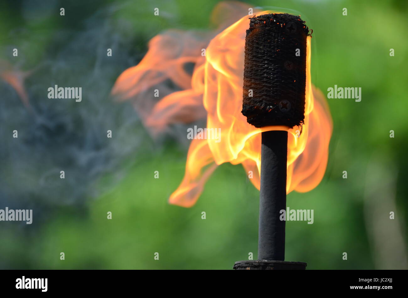 Juggling Fire Torch Stock Photo Alamy
